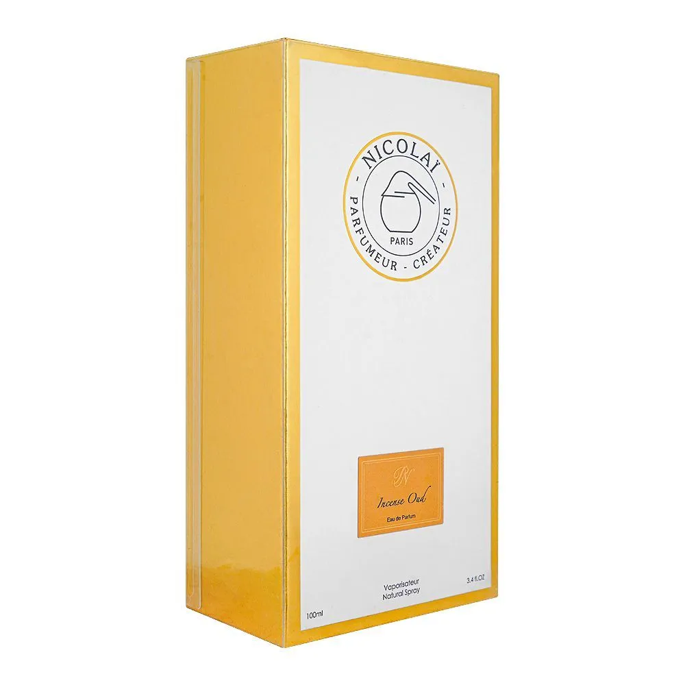 Nicolai Incense Oud, Eau de Parfum, 100ml | France | Fragrance For Men & Women