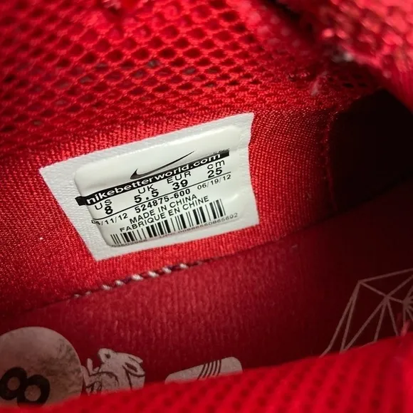 Nike 2012 Hyperdunk Red/White  Basketball Shoes, Eur39