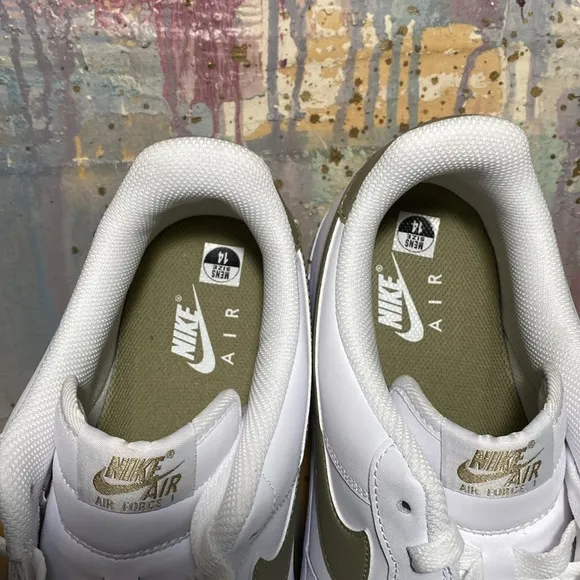 Nike Air Force 1 ‘07 Shoes White Neutral Olive FJ4146-110 Mens size 14 New Other