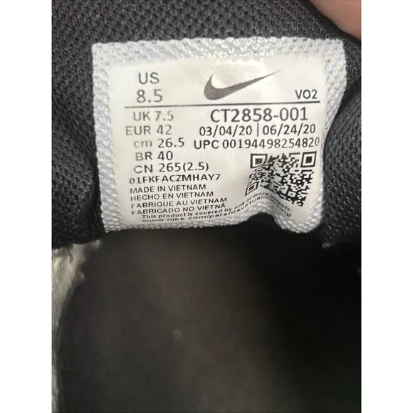 Nike Air Force 1 Low GORE-TEX Anthracite Grey/Black Men's Size 8.5 CT2858-001