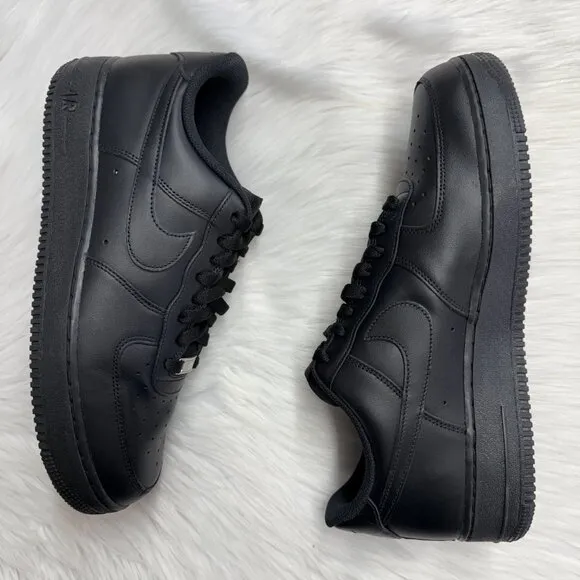 Nike Air Force 1 Low Top '07 Black Mens Casual Shoes CW2288-001 VNDS Size 11