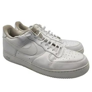 Nike Air Force 1 Mens Size 15 Triple White Low Top Casual Shoes 315122-111