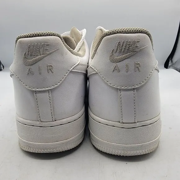 Nike Air Force 1 Mens Size 15 Triple White Low Top Casual Shoes 315122-111