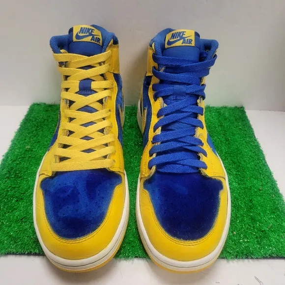 Nike Air Jordan 1 Retro High OG 2013 Laney Maize-Yellow/Blue 555088-707 Men 10.5