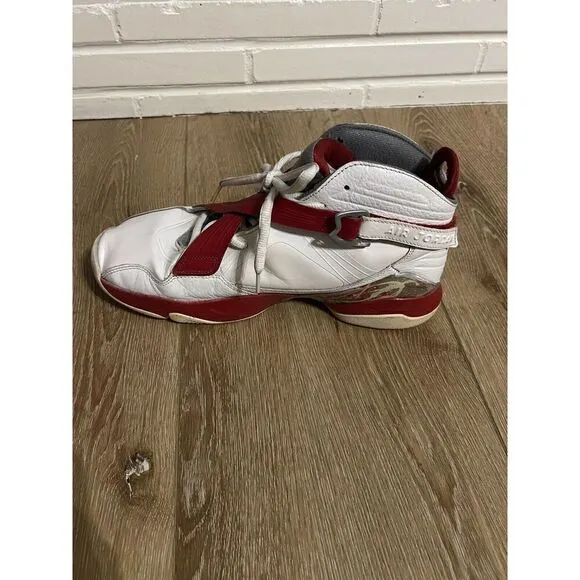 Nike Air Jordan 8.0 'White Red' Shoes Mens Size 10 Sneakers 467807 101 RARE