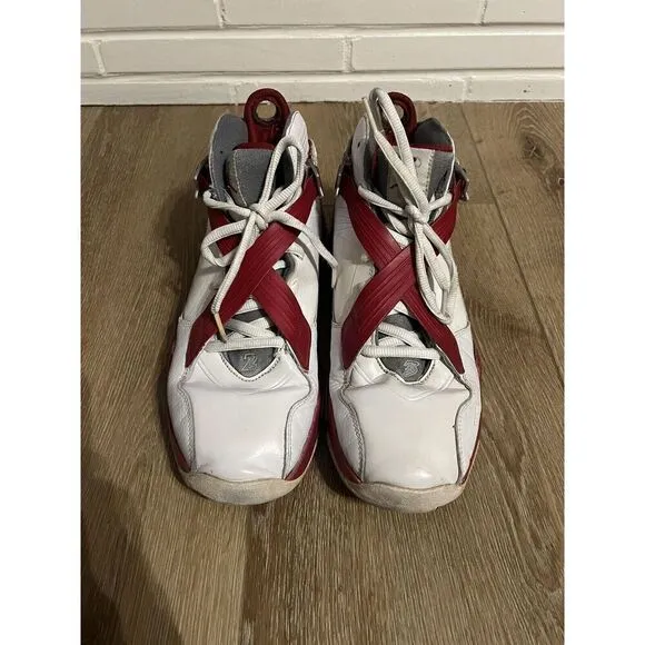 Nike Air Jordan 8.0 'White Red' Shoes Mens Size 10 Sneakers 467807 101 RARE