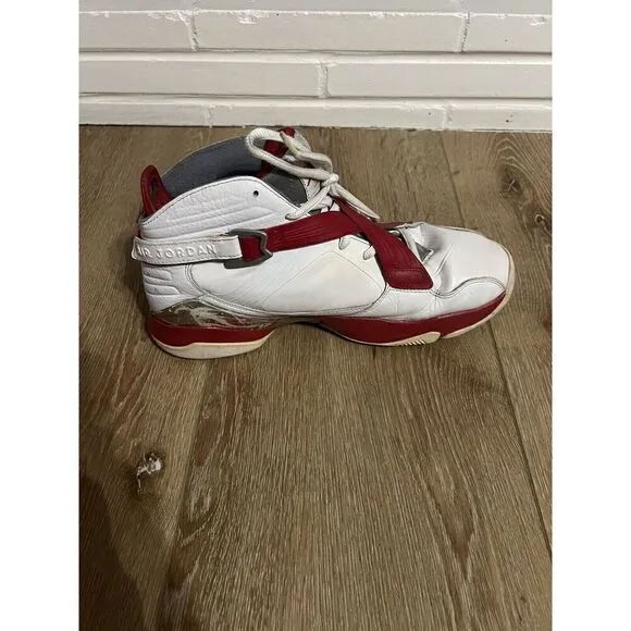 Nike Air Jordan 8.0 'White Red' Shoes Mens Size 10 Sneakers 467807 101 RARE