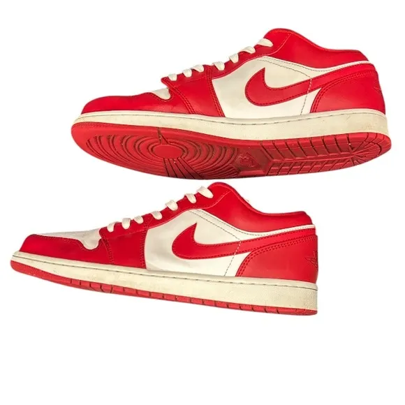 Nike Air Jordan Men's Red and White Sneakers, Size 10.5 in great condition.