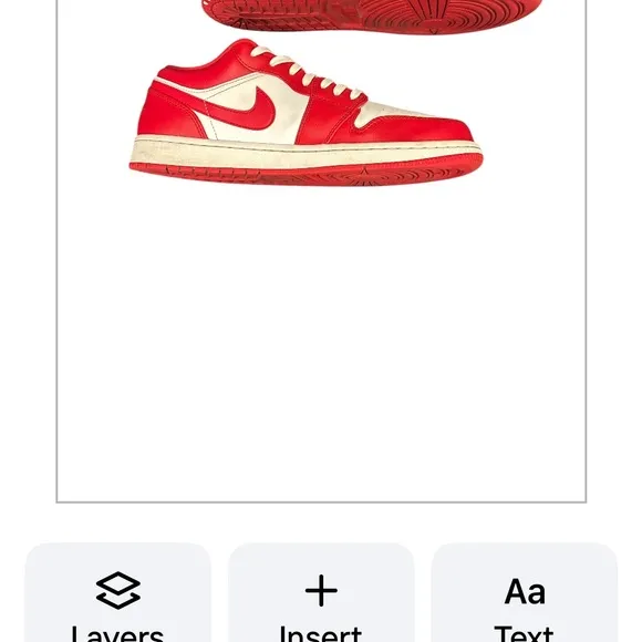 Nike Air Jordan Men's Red and White Sneakers, Size 10.5 in great condition.
