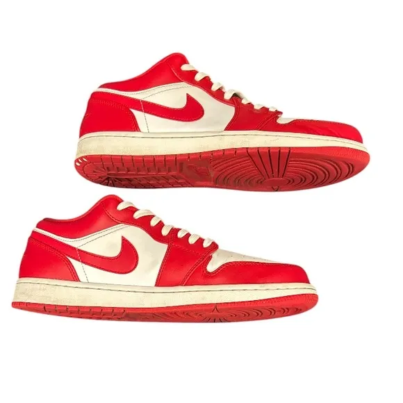 Nike Air Jordan Men's Red and White Sneakers, Size 10.5 in great condition.