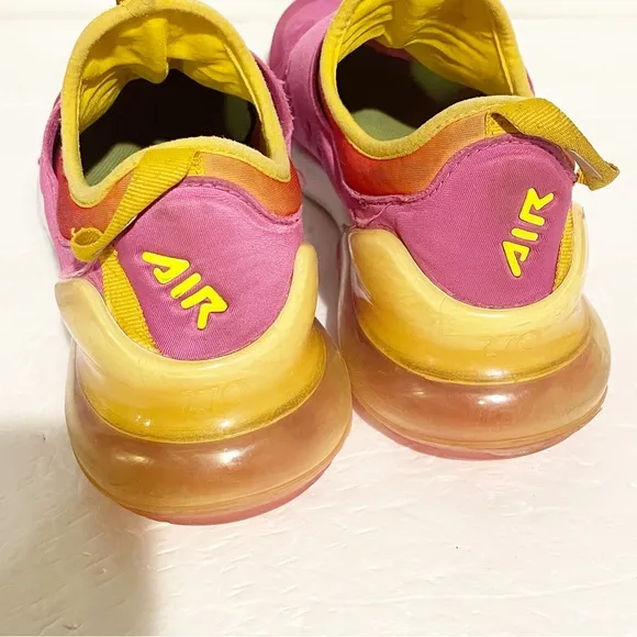 Nike Air Max 270 Youth 6.5 Extreme SE GS CN8280 600 Fuchsia Slip on Sneakers