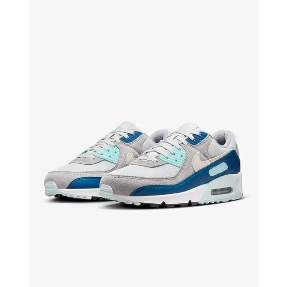 Nike Air Max 90 Size 10 Platinum White Glacier Blue FN6958-001 Mens Sneakers