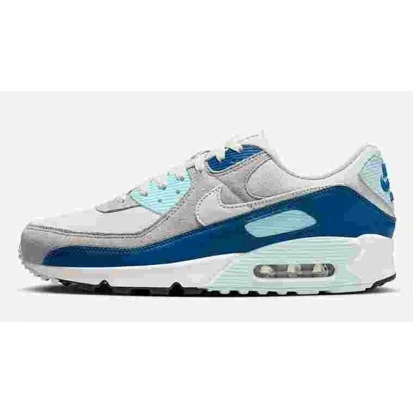 Nike Air Max 90 Size 10 Platinum White Glacier Blue FN6958-001 Mens Sneakers