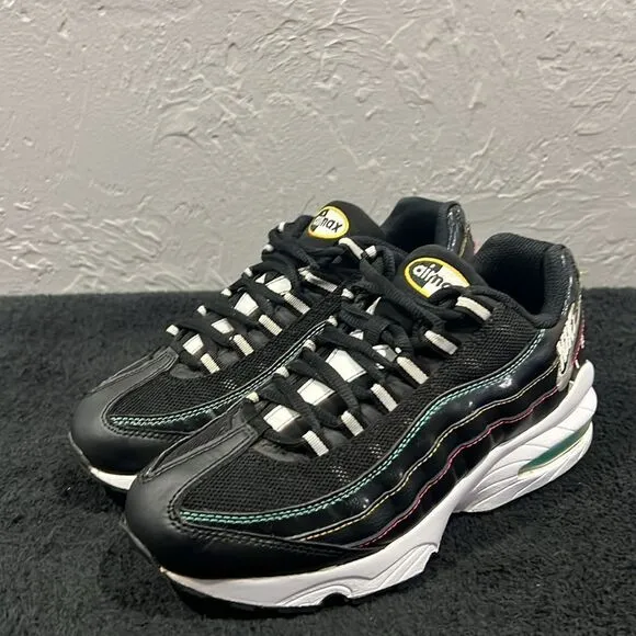 🔥 NIKE Air Max 95 Game Special Edition Black Sneakers Youth Sz 4.5Y / Women 6.5