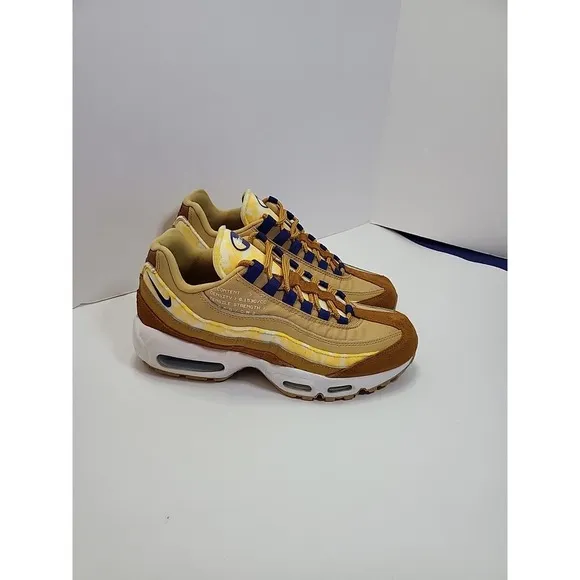Nike Air Max 95 SE Twine Sail Tawny Royal Mens Sz.6.5/Wmns 8.5 Shoes CU1560-700‎