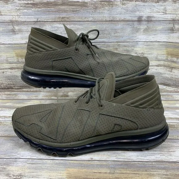 Nike Air‎ Max Flair Shoes Mens 11 Olive Green Sneakers Cross Training 942236-200