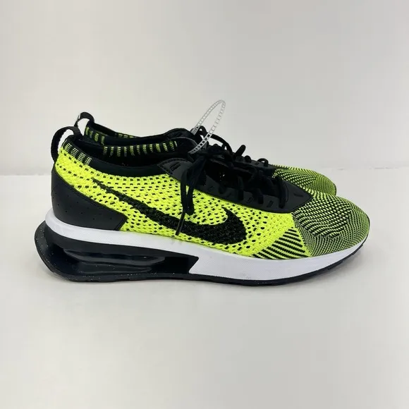 Nike Air Max Flyknit Racer Women's Size 9 Volt White Sequoia Black DM9073-700