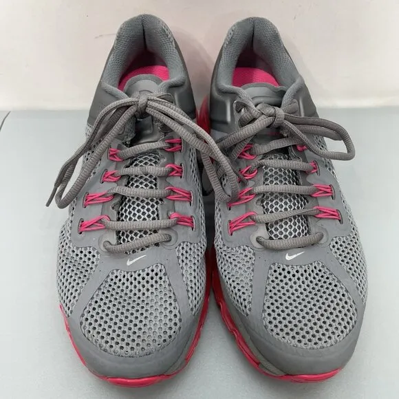 Nike Air Max Plus Sneakers Shoes Athletic Running Training Gray Pink Womens 9