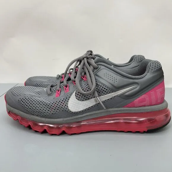 Nike Air Max Plus Sneakers Shoes Athletic Running Training Gray Pink Womens 9