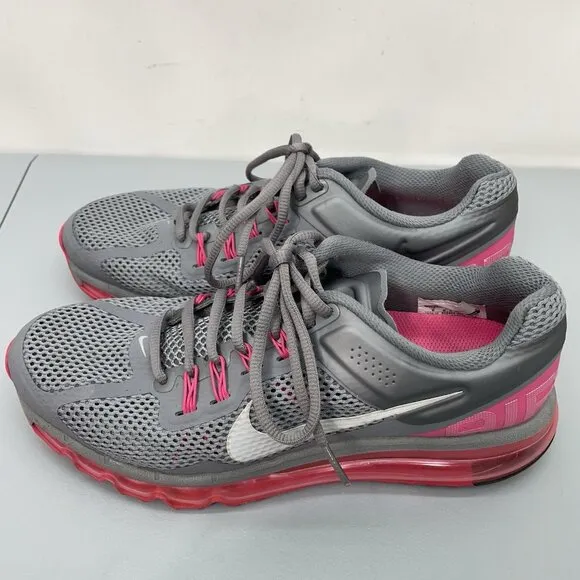 Nike Air Max Plus Sneakers Shoes Athletic Running Training Gray Pink Womens 9