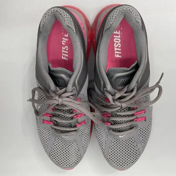 Nike Air Max Plus Sneakers Shoes Athletic Running Training Gray Pink Womens 9