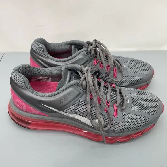 Nike Air Max Plus Sneakers Shoes Athletic Running Training Gray Pink Womens 9