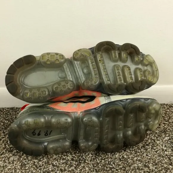 Nike Air Max Vapormax Platinum Orange Running Shoes Mens Size 9.5 AR6631-003