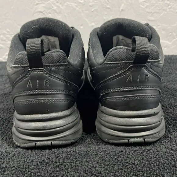 🔥NIKE Air Monarch IV 415445-001 Black Low Top Sneakers Men Sz 10.5 - EXCELLENT