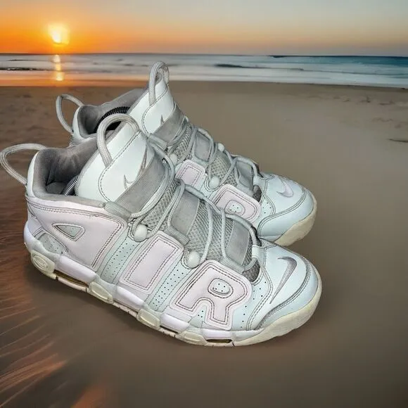 Nike‎ Air More Uptempo Barely Mint Green White Shoes Womens 12 Mens 10.5