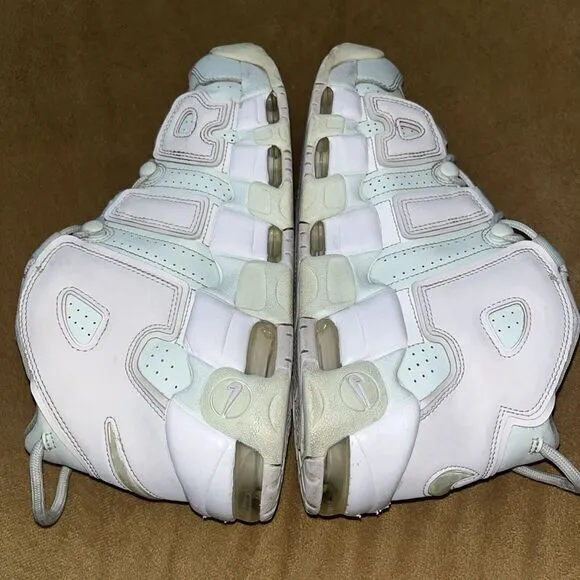 Nike‎ Air More Uptempo Barely Mint Green White Shoes Womens 12 Mens 10.5