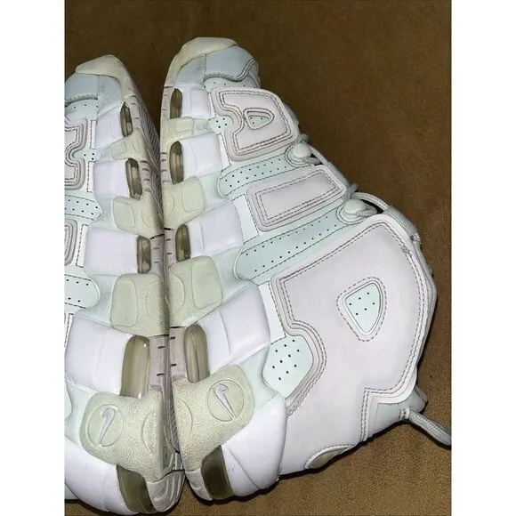 Nike‎ Air More Uptempo Barely Mint Green White Shoes Womens 12 Mens 10.5