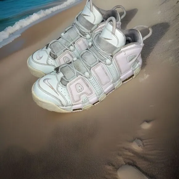 Nike‎ Air More Uptempo Barely Mint Green White Shoes Womens 12 Mens 10.5