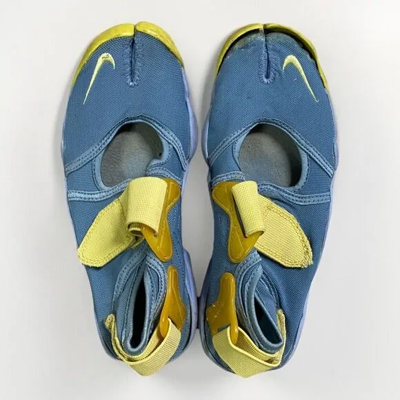 Nike Air Rift Trainers Split Toe Shoes W 6 Blue Yellow Y2K 2002 Sneakers Running