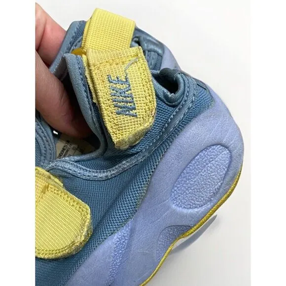 Nike Air Rift Trainers Split Toe Shoes W 6 Blue Yellow Y2K 2002 Sneakers Running