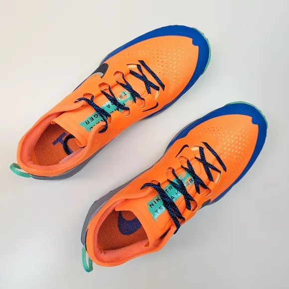 Nike Air Zoom Trail Terra Kiger 7 Total Orange Hiking Running Sneakers Men's 8.5