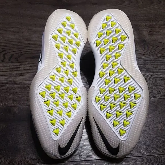 NIKE Alpha Menace Football Turf Low Training Shoes Mens 12 White Black Lacrosse