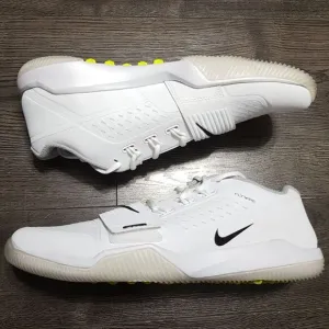 NIKE Alpha Menace Football Turf Low Training Shoes Mens 12 White Black Lacrosse