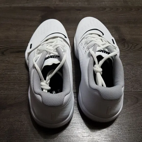 NIKE Alpha Menace Football Turf Low Training Shoes Mens 12 White Black Lacrosse