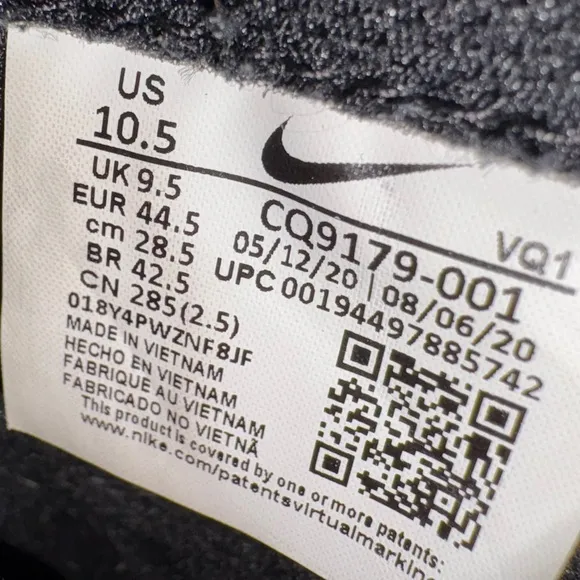 Nike Court Royale 2 Men's 10.5 Black Casual Shoes Sneakers CT1725-001.