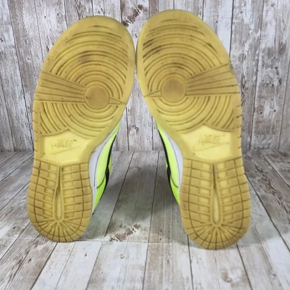 Nike Dunk Low Neon Green Black Sneakers Casual Shoes F4610-702 Size 9.5
