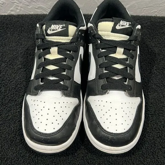 🔥🔥 NIKE DUNK LOW “PANDA” Retro Sneaker Shoes Big Kids Sz 7Y - EXCELLENT Dunks