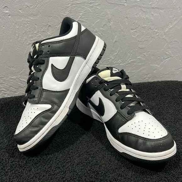 🔥🔥 NIKE DUNK LOW “PANDA” Retro Sneaker Shoes Big Kids Sz 7Y - EXCELLENT Dunks