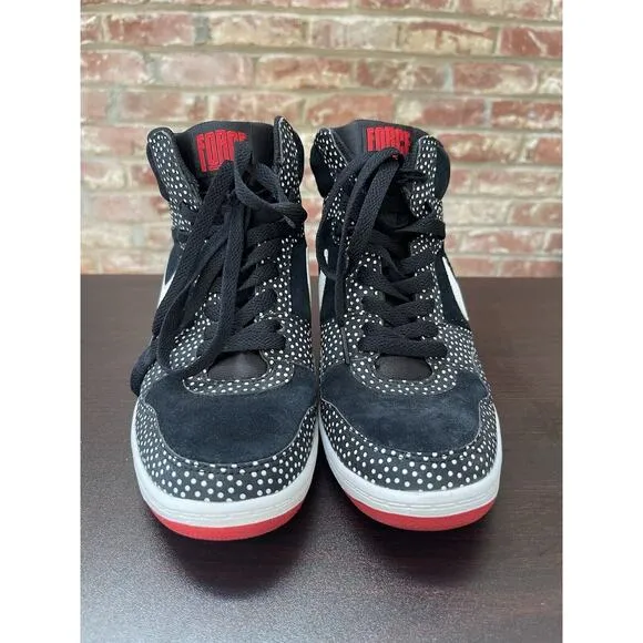 Nike Force Sky High “Polka Dot” Hidden Wedge Shoes Womens Sz 9.5 705148-001 RARE