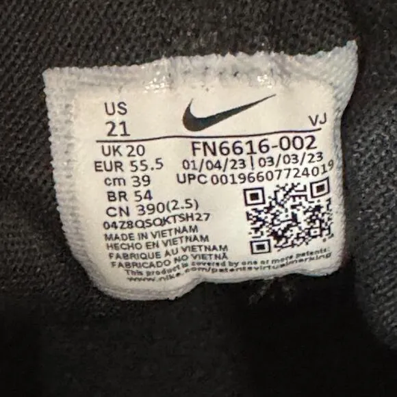 Nike Free Metcon 5 TB Mens Size 21 Shoes Cross Training Black White Sneakers nby