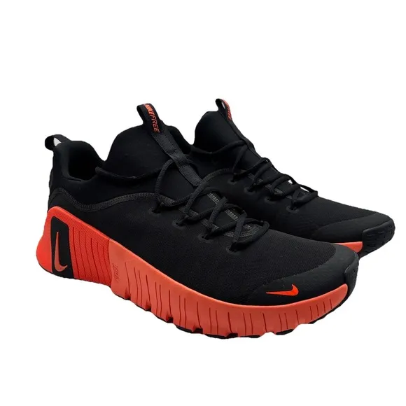 Nike Free Metcon 6 Mens Size 14 Shoes Black Orange Athletic Training Sneakers