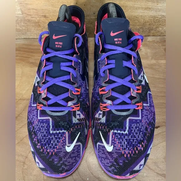 Nike Free TR 4 Print Womens Size 9 Running Shoes Sneakers Nordic Hyper Grape