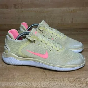 Nike Free RN 2018 Womens Round Toe Running Shoes Yellow Size US 11 A01911-700