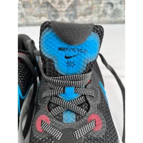 Nike Kids Renew Run Casual Running Shoes Size 6Y Black, Blue, Pink