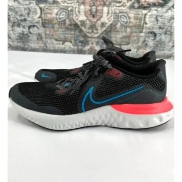 Nike Kids Renew Run Casual Running Shoes Size 6Y Black, Blue, Pink