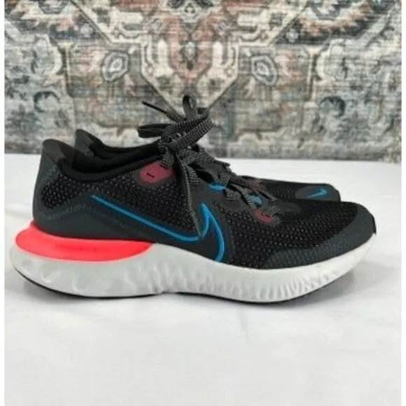 Nike Kids Renew Run Casual Running Shoes Size 6Y Black, Blue, Pink